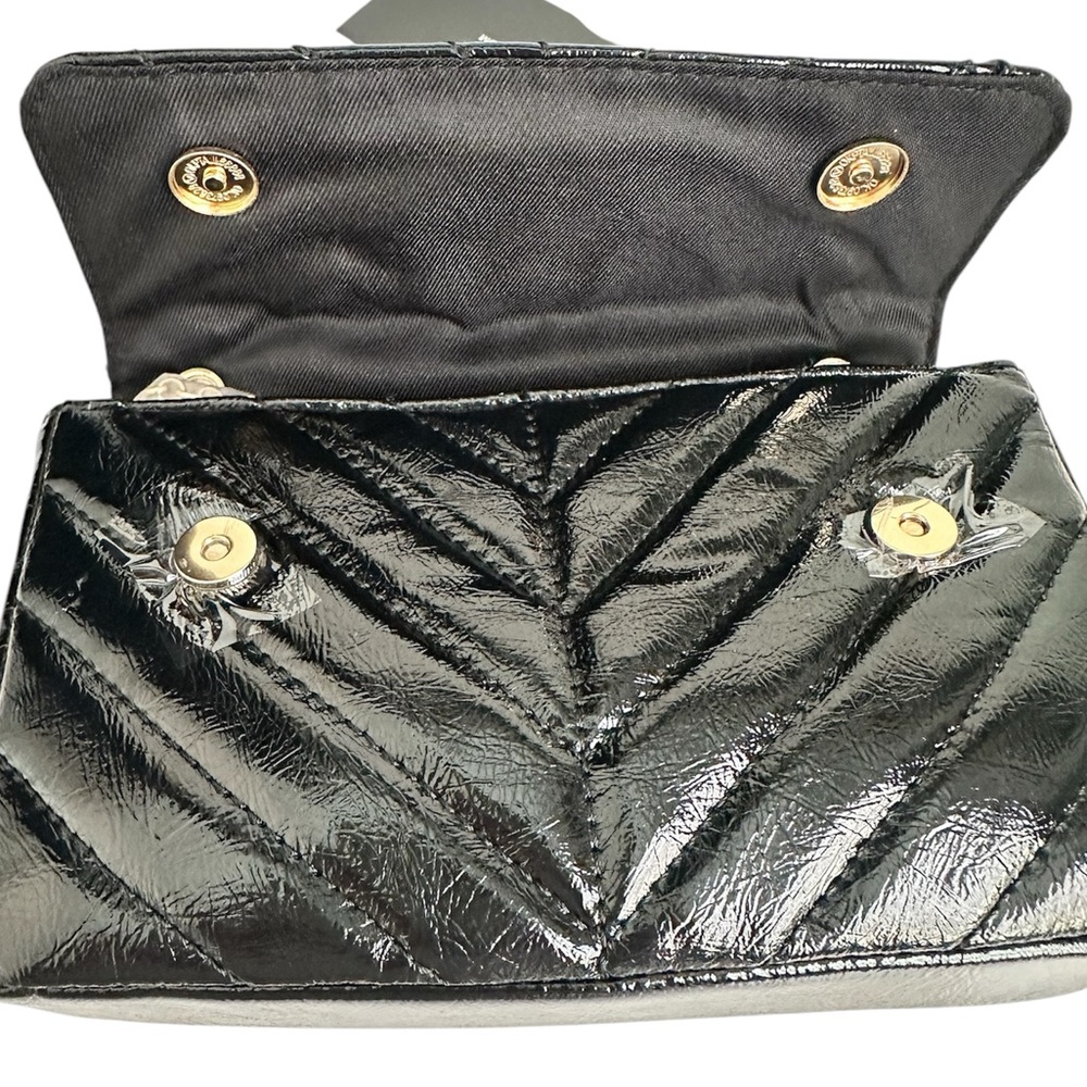 NICOLE MILLER Black Quilted Adjustable Crossbody Shoulder Handbag Women NWT $50 - Picture 5 of 12